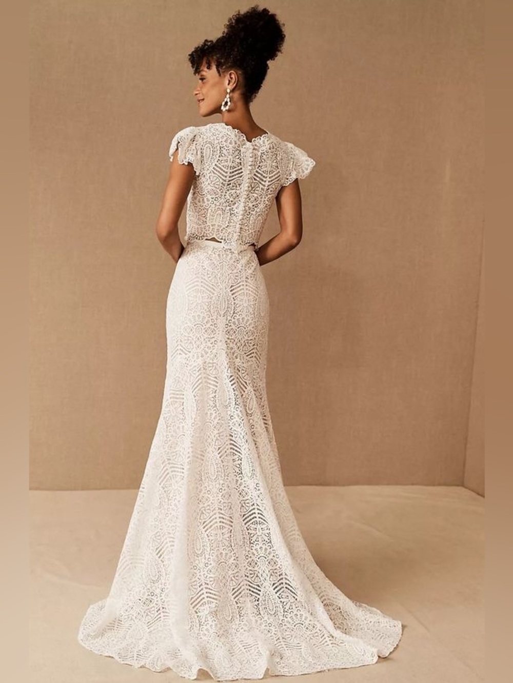 Willowby By‎ Watters Ivory Lace Bridal Skirt With Train Boho NWT Sz. 18W